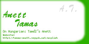 anett tamas business card